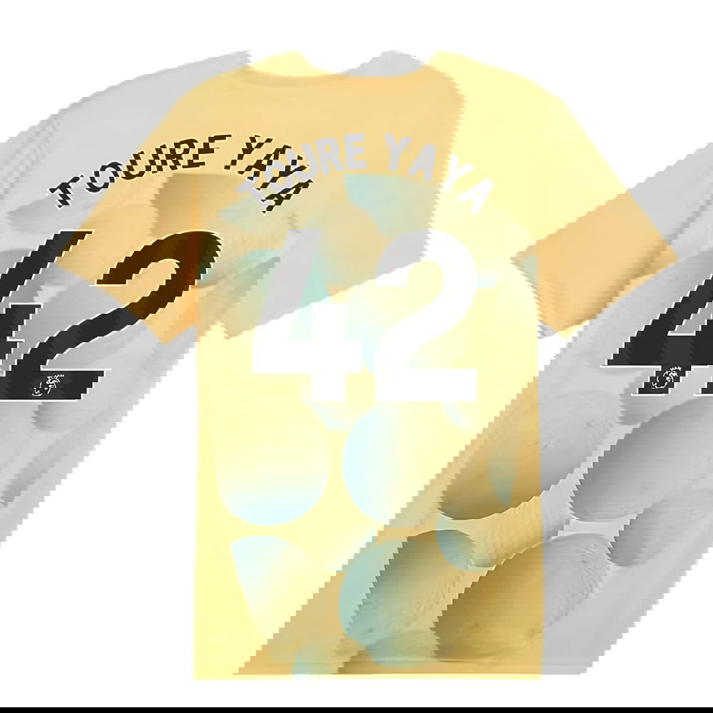 2024-2025 Man City Prematch SS Shirt (Flaxen) (Toure Yaya 42)