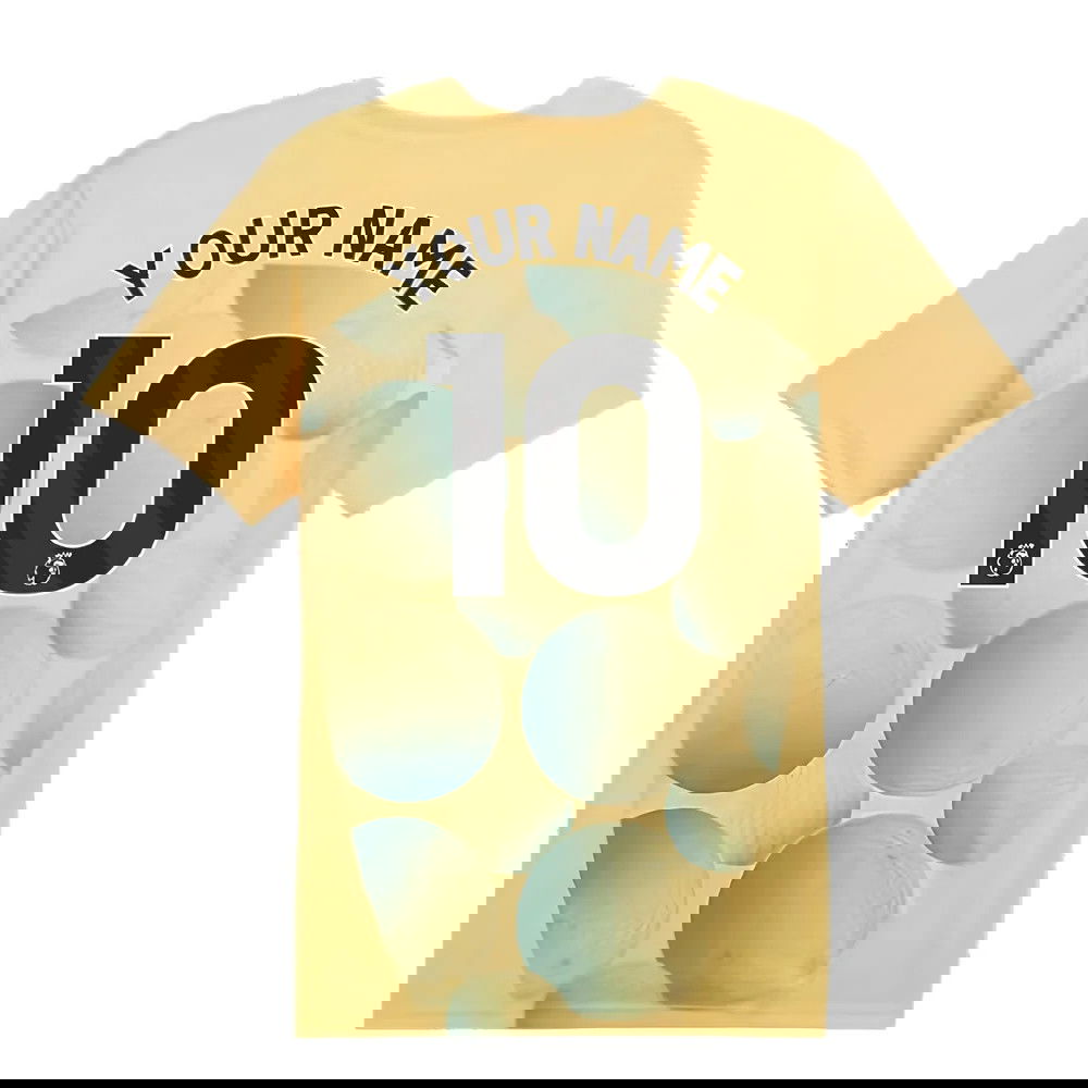 2024-2025 Man City Prematch SS Shirt (Flaxen) (Your Name)