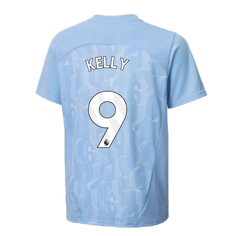 2024-2025 Man City Prematch SS Shirt (Light Blue) - Kids (Kelly 9)