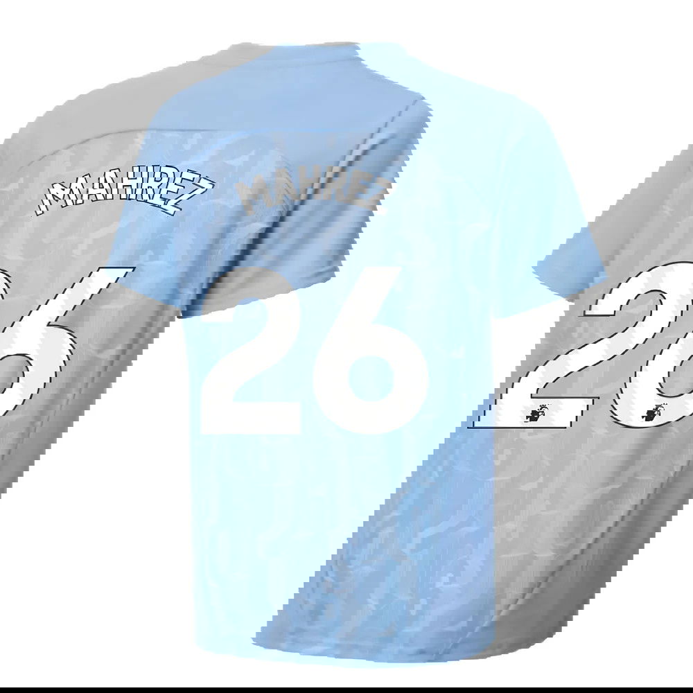 2024-2025 Man City Prematch SS Shirt (Light Blue) - Kids (Mahrez 26)
