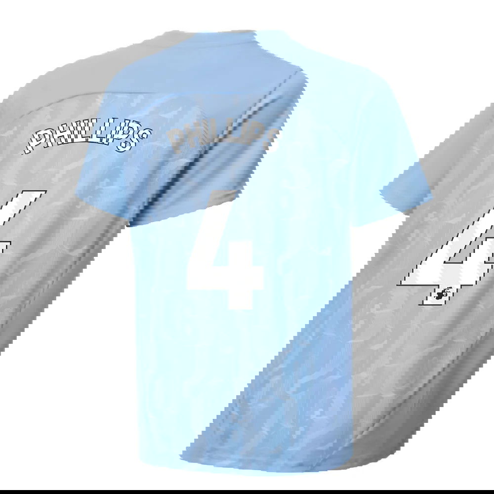 2024-2025 Man City Prematch SS Shirt (Light Blue) - Kids (Phillips 4)