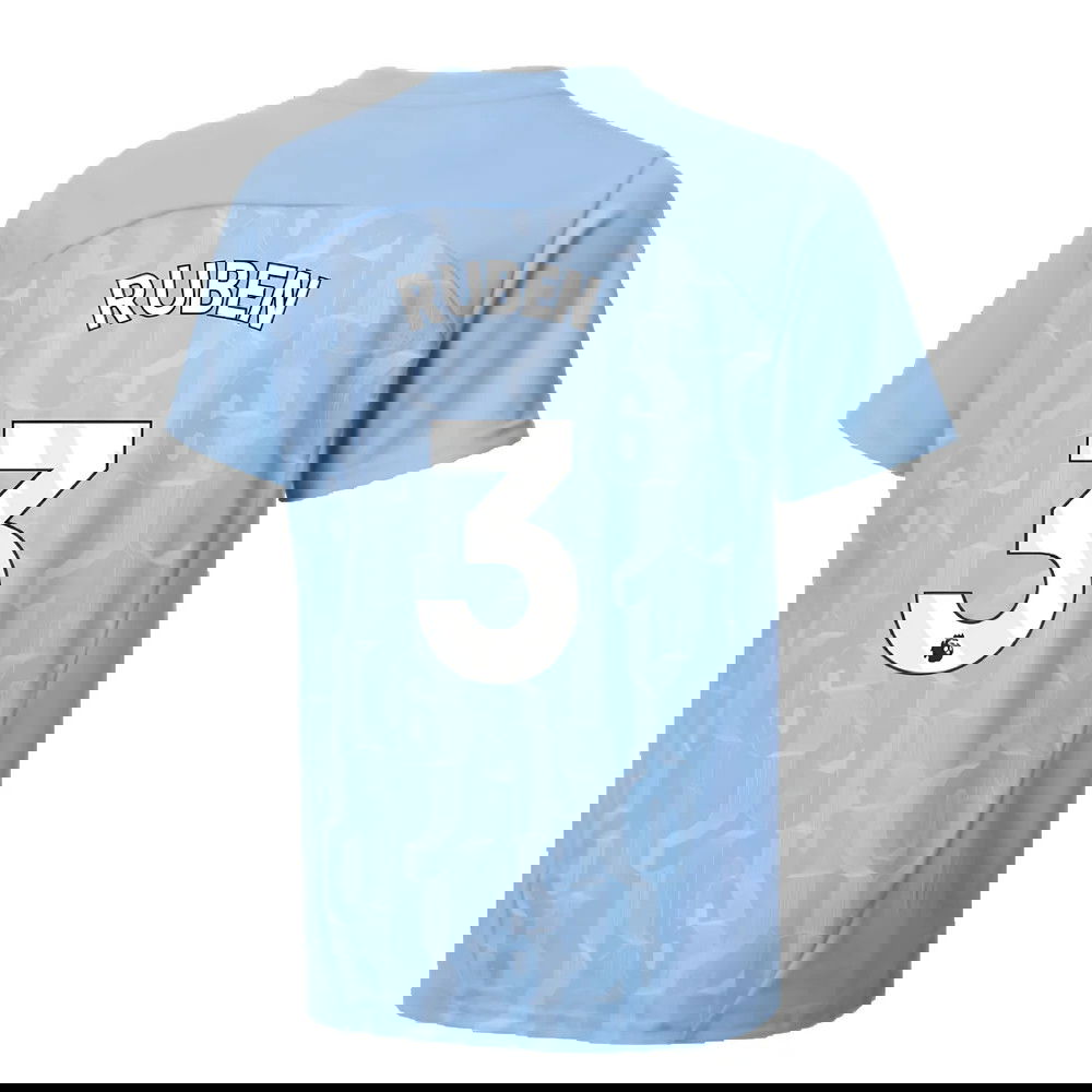 2024-2025 Man City Prematch SS Shirt (Light Blue) - Kids (Ruben 3)