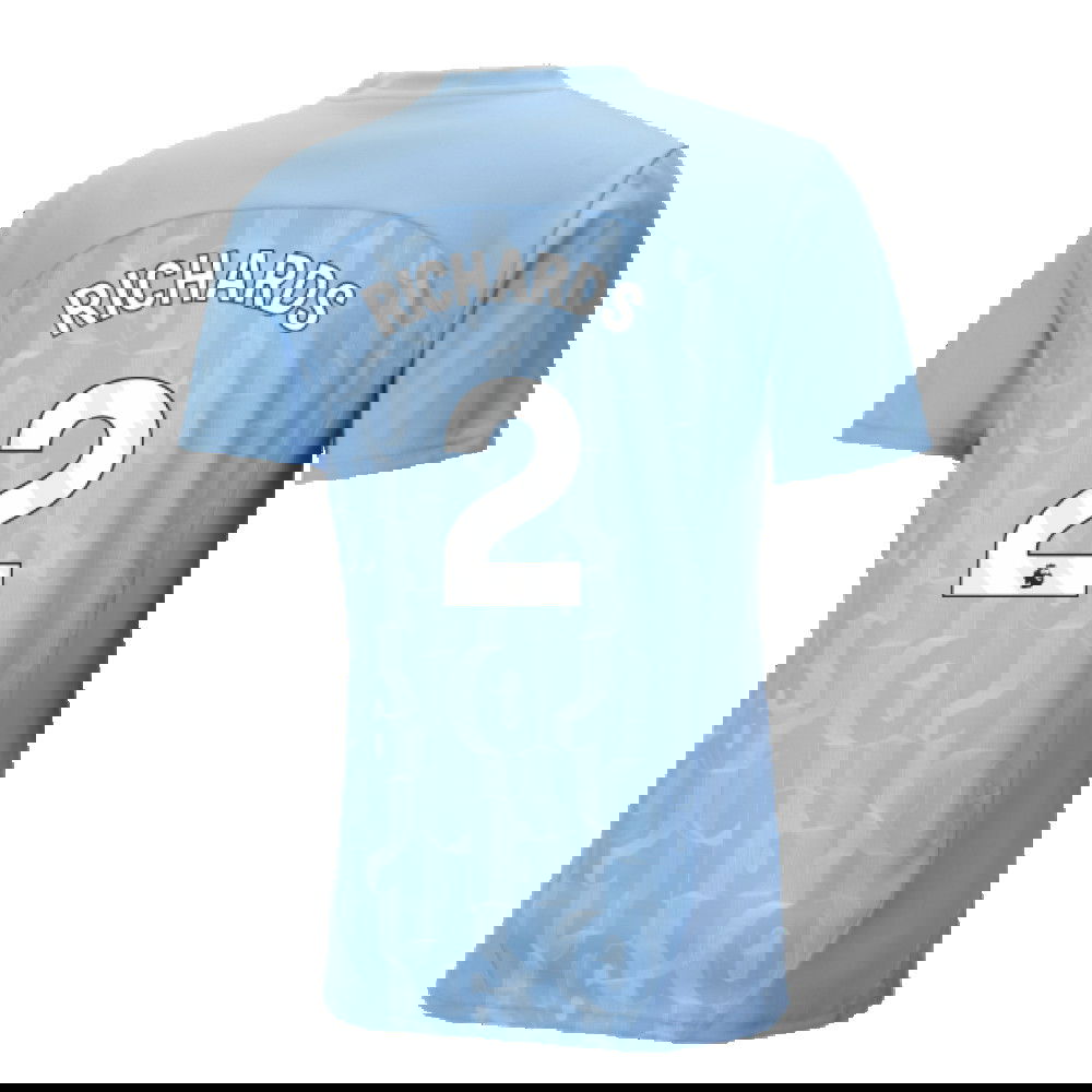 2024-2025 Man City Prematch SS Shirt (Light Blue) (Richards 2)