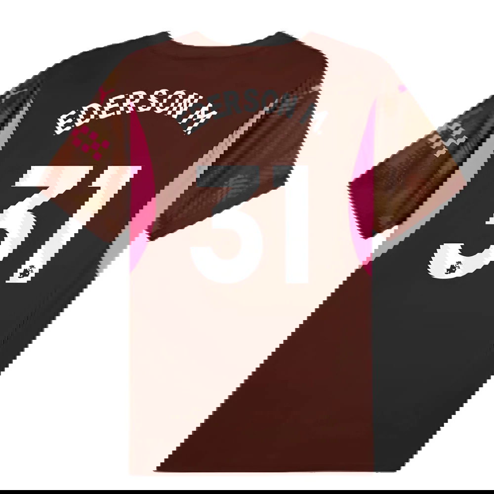 2024-2025 Man City Third Goalkeeper Shirt (Espresso Brown) (Ederson M. 31)