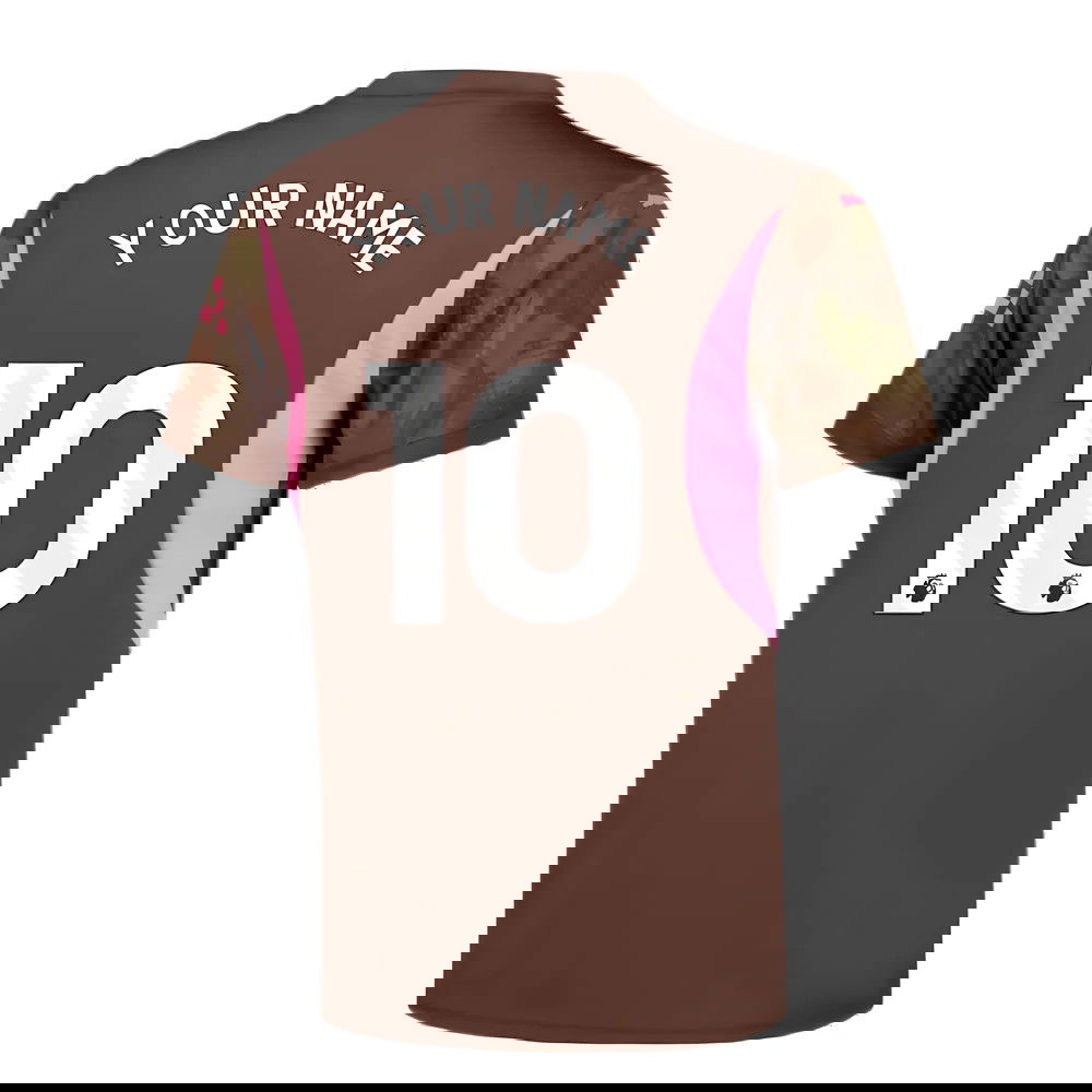 2024-2025 Man City Third Goalkeeper Shirt (Espresso Brown) - Kids (Your Name)