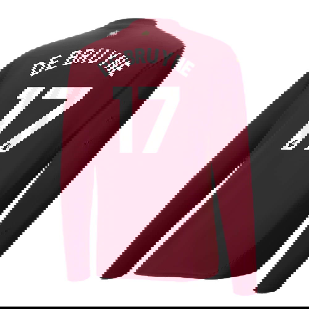 2024-2025 Man City Third Long Sleeve Shirt (De Bruyne 17)