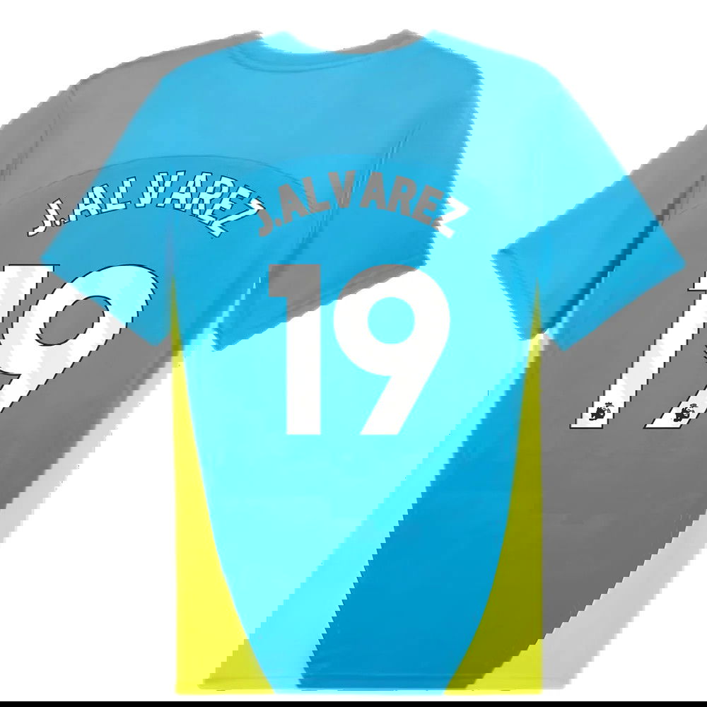 2024-2025 Man City Training Shirt (Magic Blue) (J.Alvarez 19)
