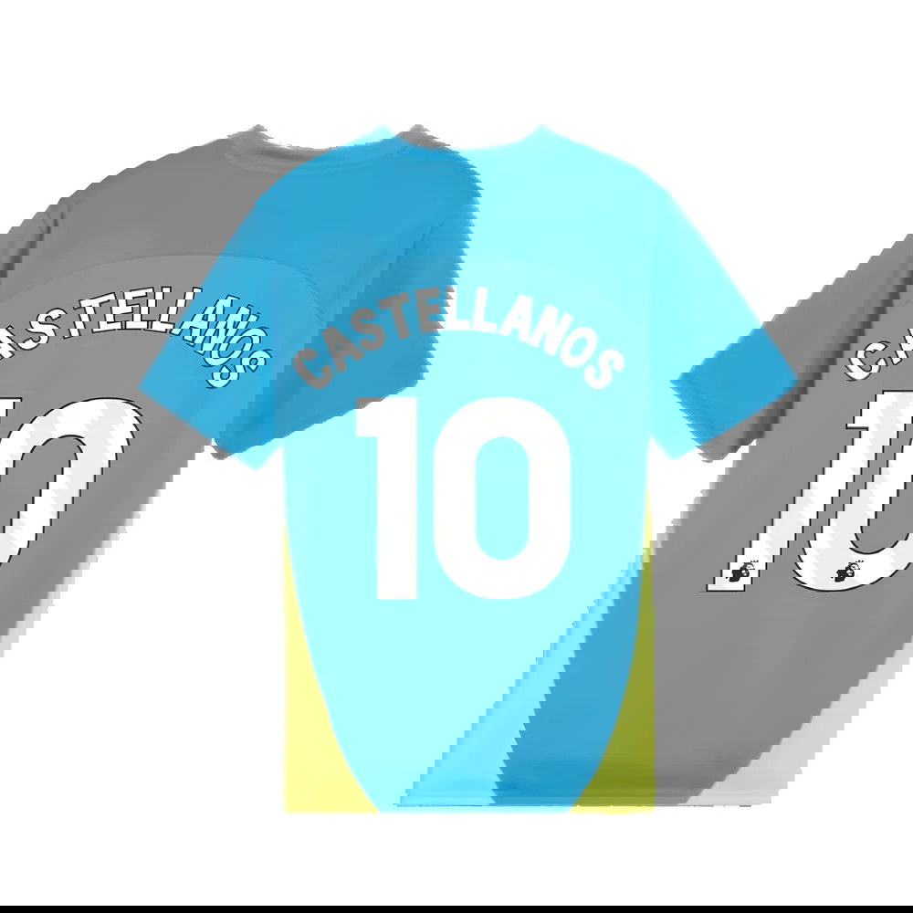 2024-2025 Man City Training Shirt (Magic Blue) - Kids (Castellanos 10)