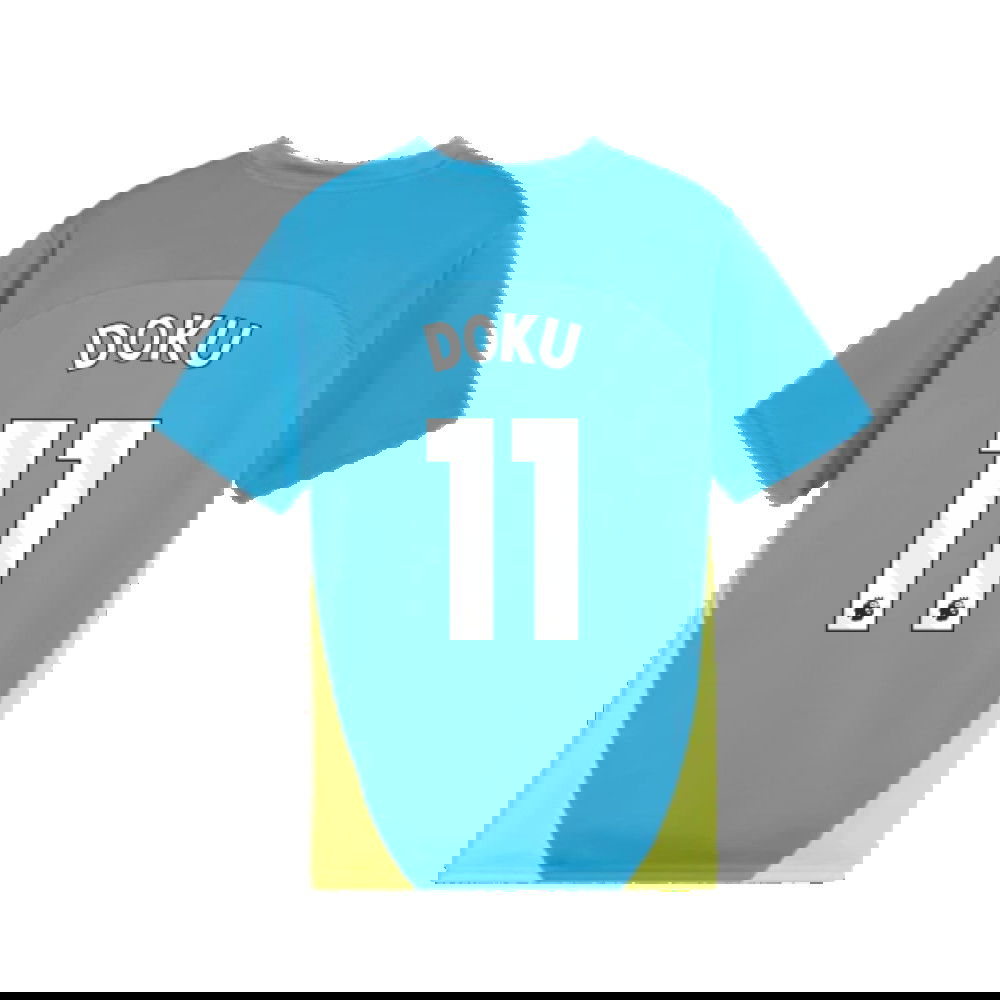 2024-2025 Man City Training Shirt (Magic Blue) - Kids (Doku 11)