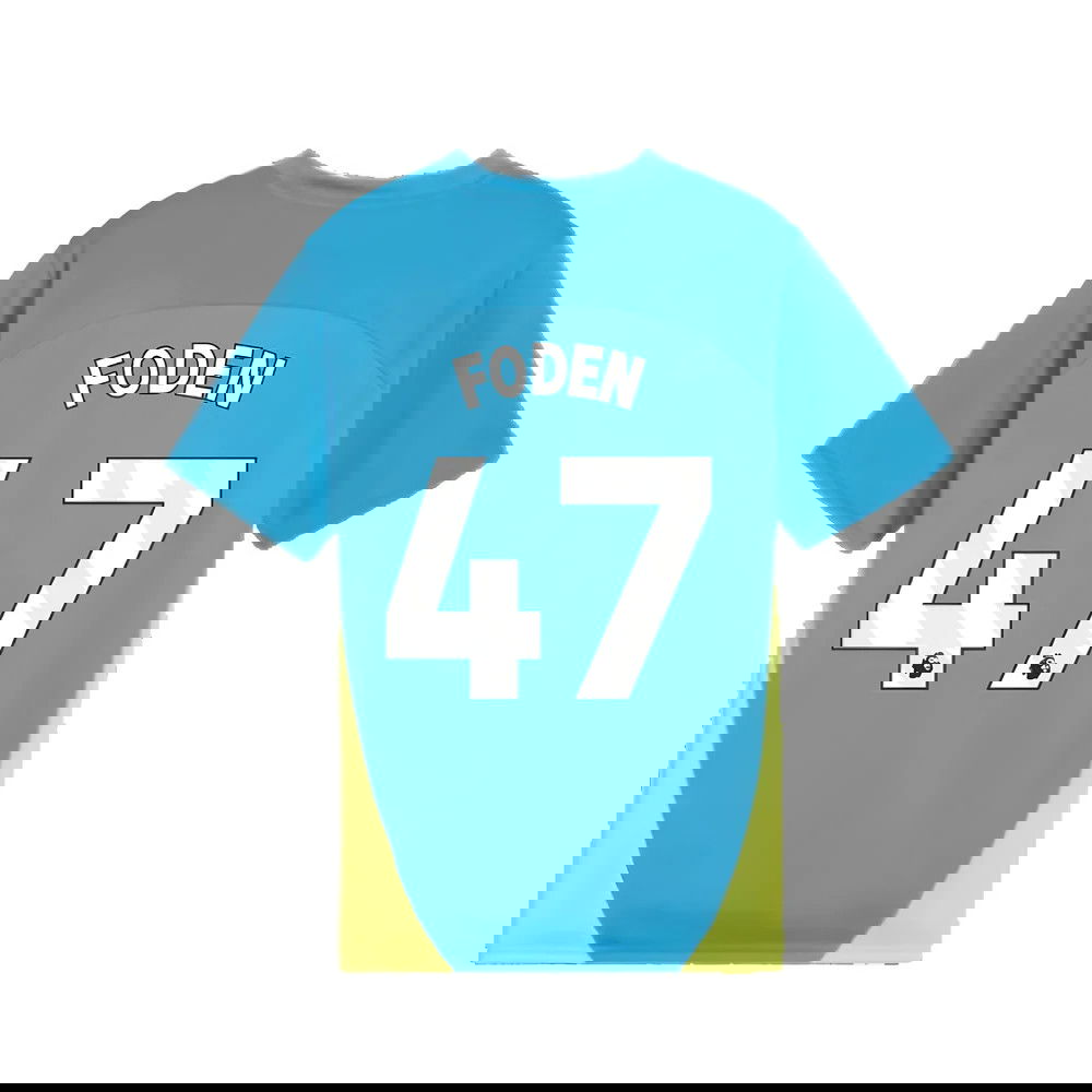 2024-2025 Man City Training Shirt (Magic Blue) - Kids (Foden 47)