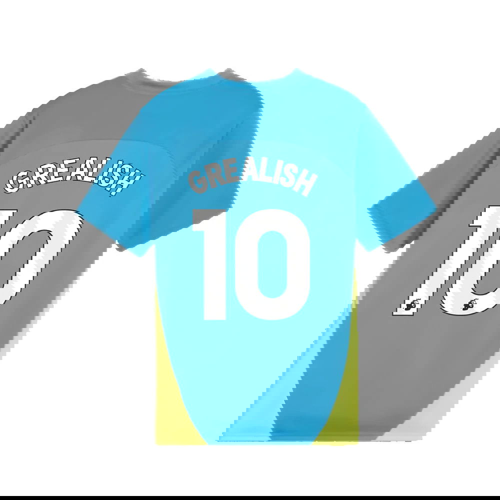 2024-2025 Man City Training Shirt (Magic Blue) - Kids (Grealish 10)
