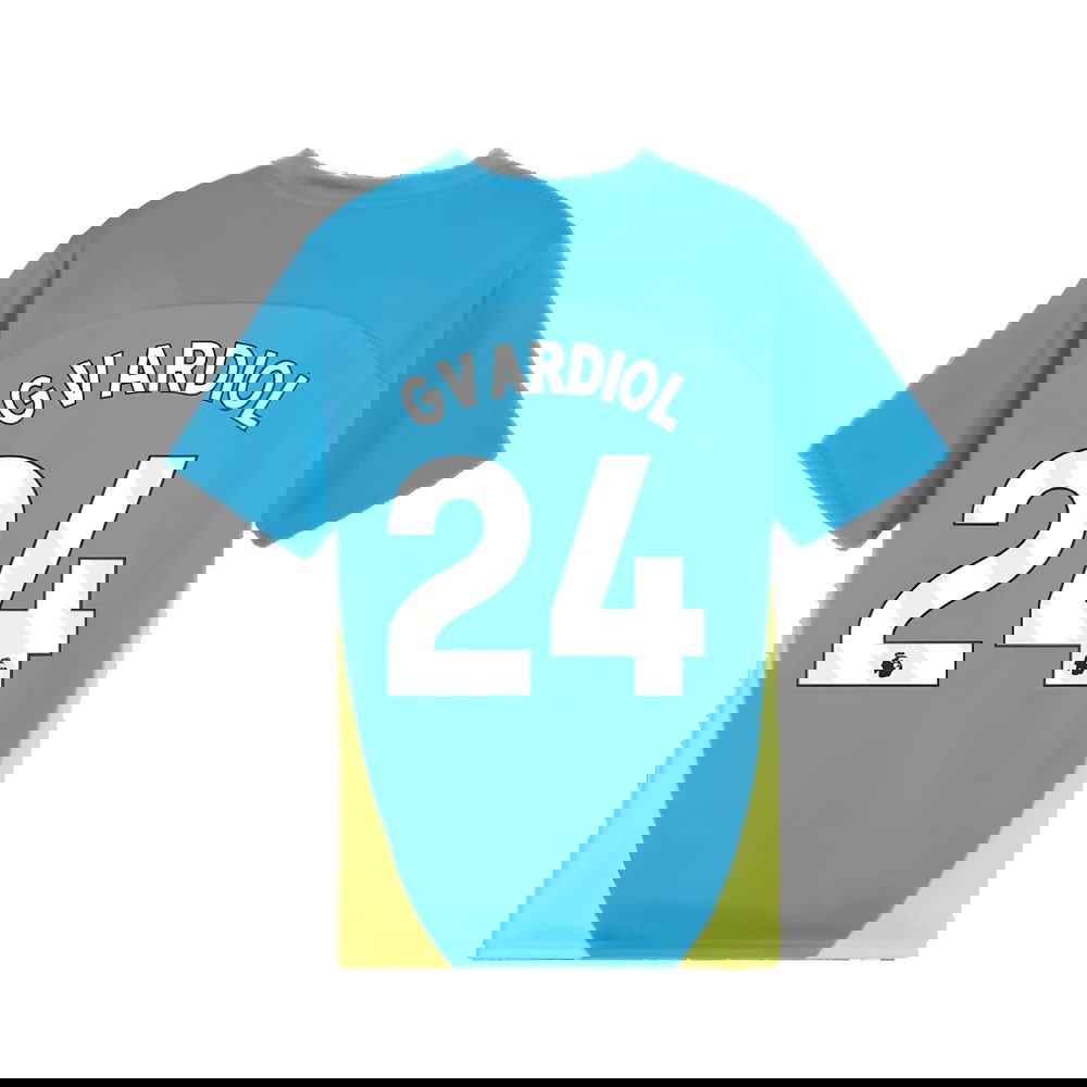 2024-2025 Man City Training Shirt (Magic Blue) - Kids (Gvardiol 24)