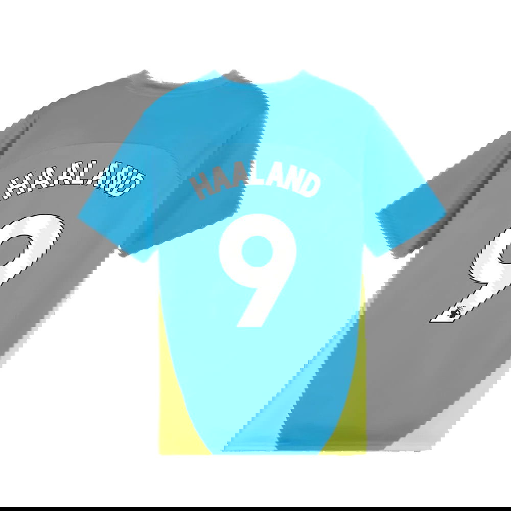 2024-2025 Man City Training Shirt (Magic Blue) - Kids (Haaland 9)