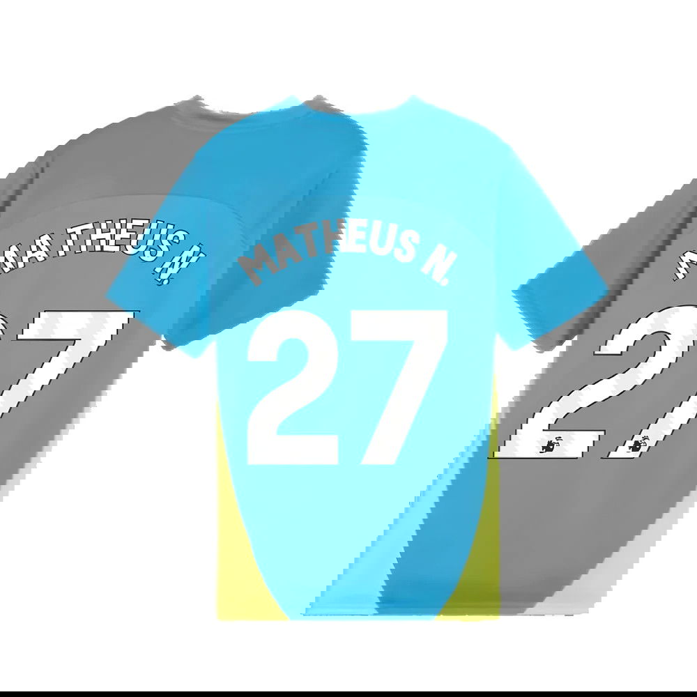 2024-2025 Man City Training Shirt (Magic Blue) - Kids (Matheus N. 27)