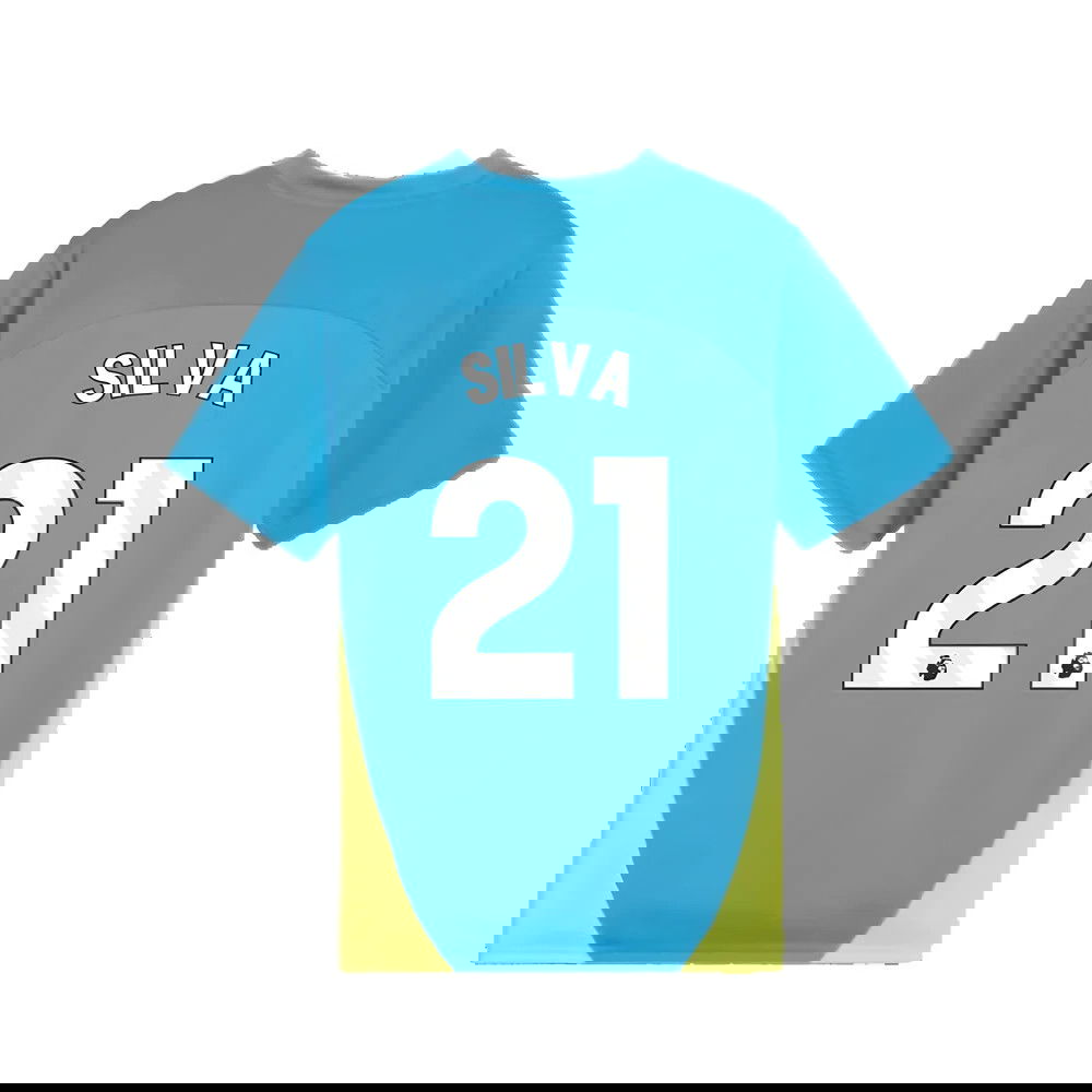 2024-2025 Man City Training Shirt (Magic Blue) - Kids (Silva 21)