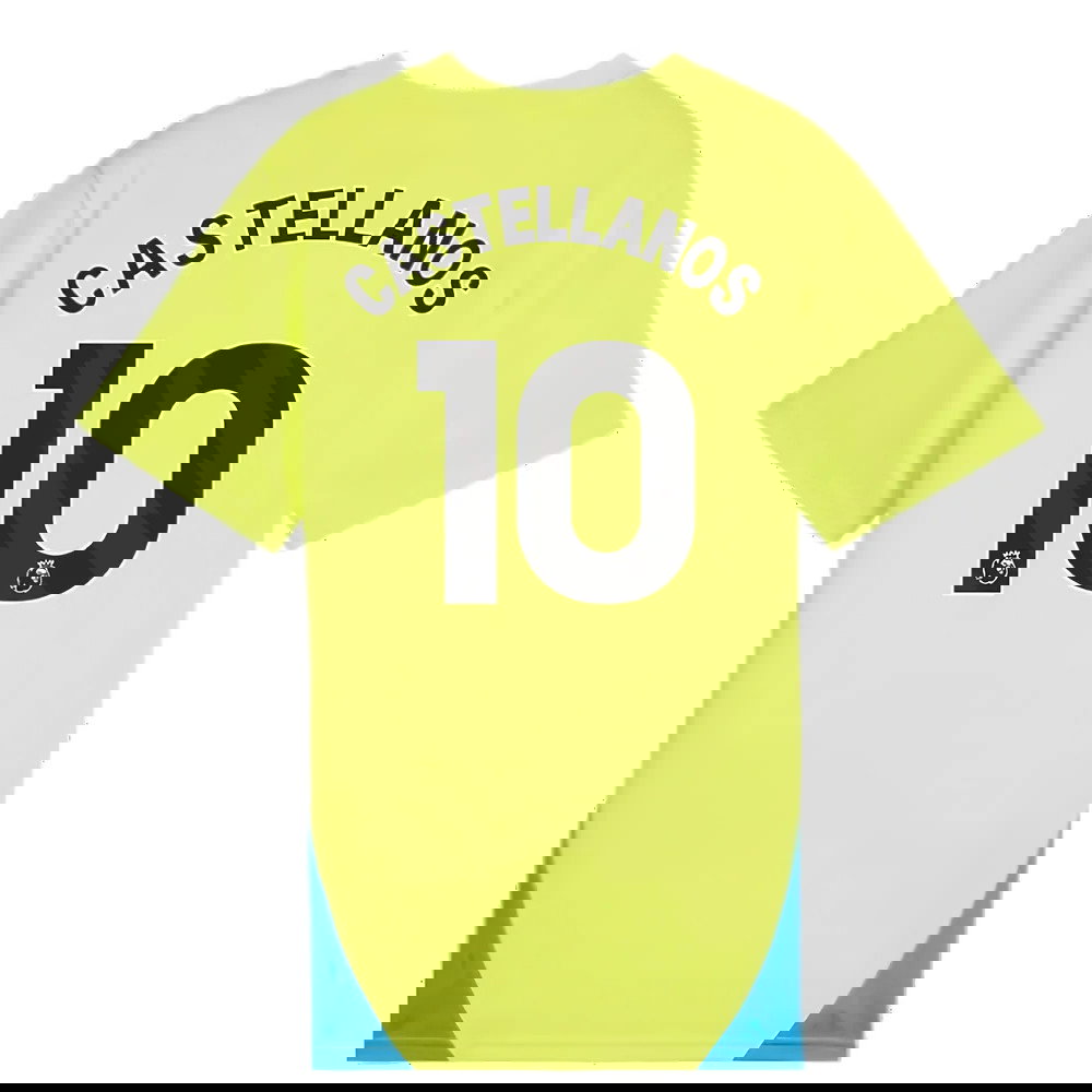 2024-2025 Man City Training Shirt (Yellow Glow) - Kids (Castellanos 10)