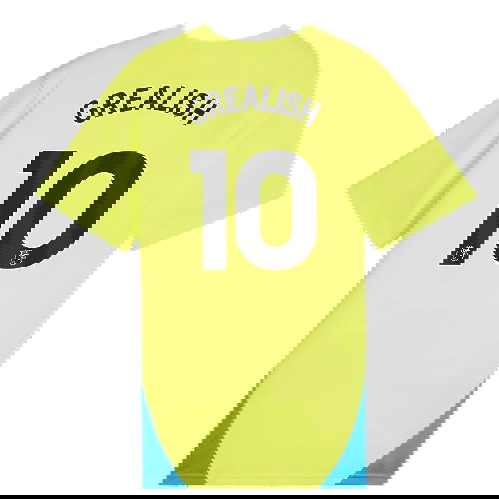 2024-2025 Man City Training Shirt (Yellow Glow) - Kids (Grealish 10)