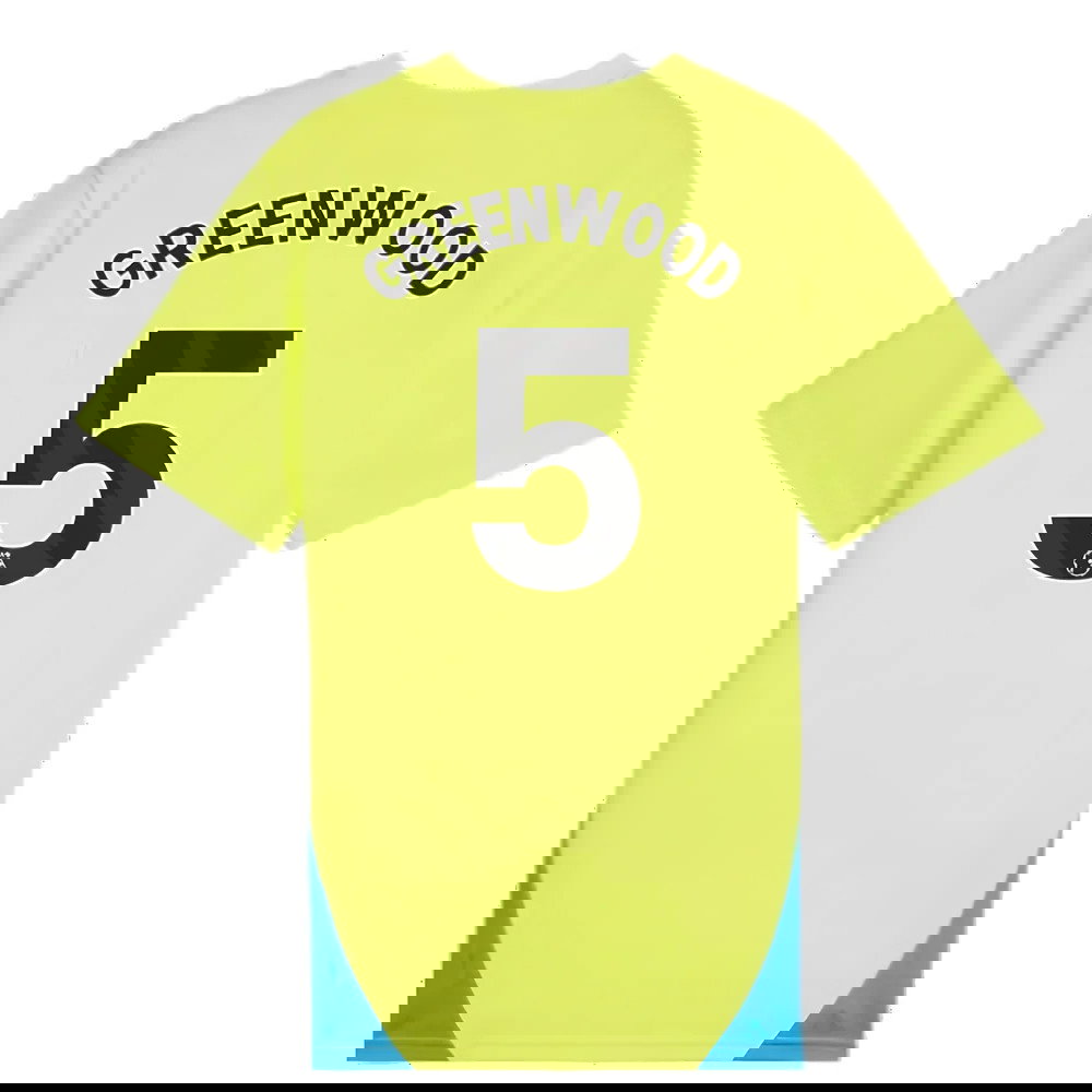 2024-2025 Man City Training Shirt (Yellow Glow) - Kids (Greenwood 5)