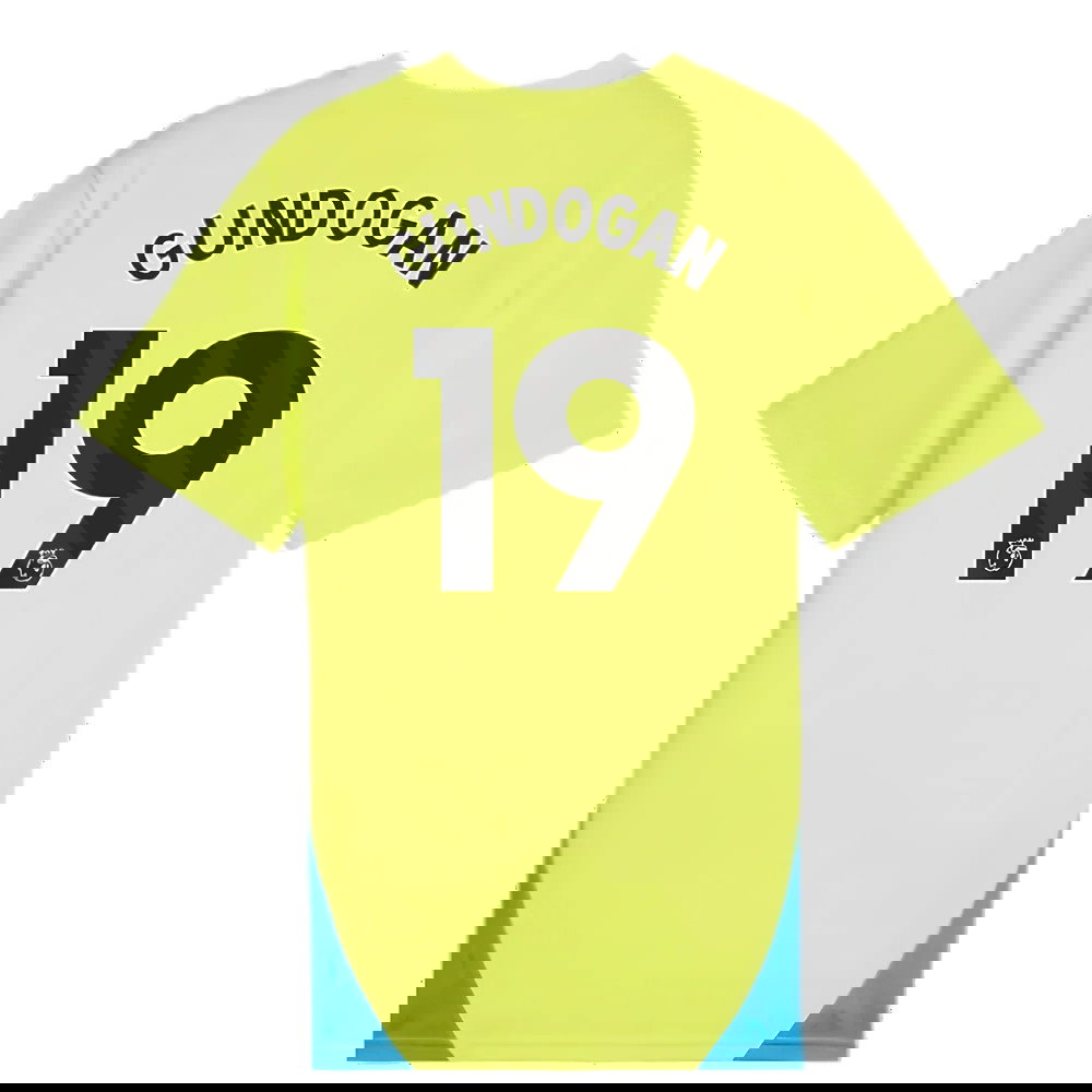 2024-2025 Man City Training Shirt (Yellow Glow) - Kids (Gundogan 19)