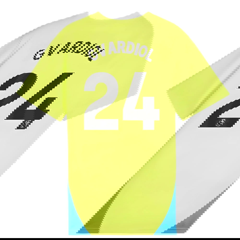 2024-2025 Man City Training Shirt (Yellow Glow) - Kids (Gvardiol 24)