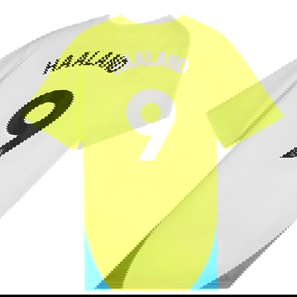 2024-2025 Man City Training Shirt (Yellow Glow) - Kids (Haaland 9)