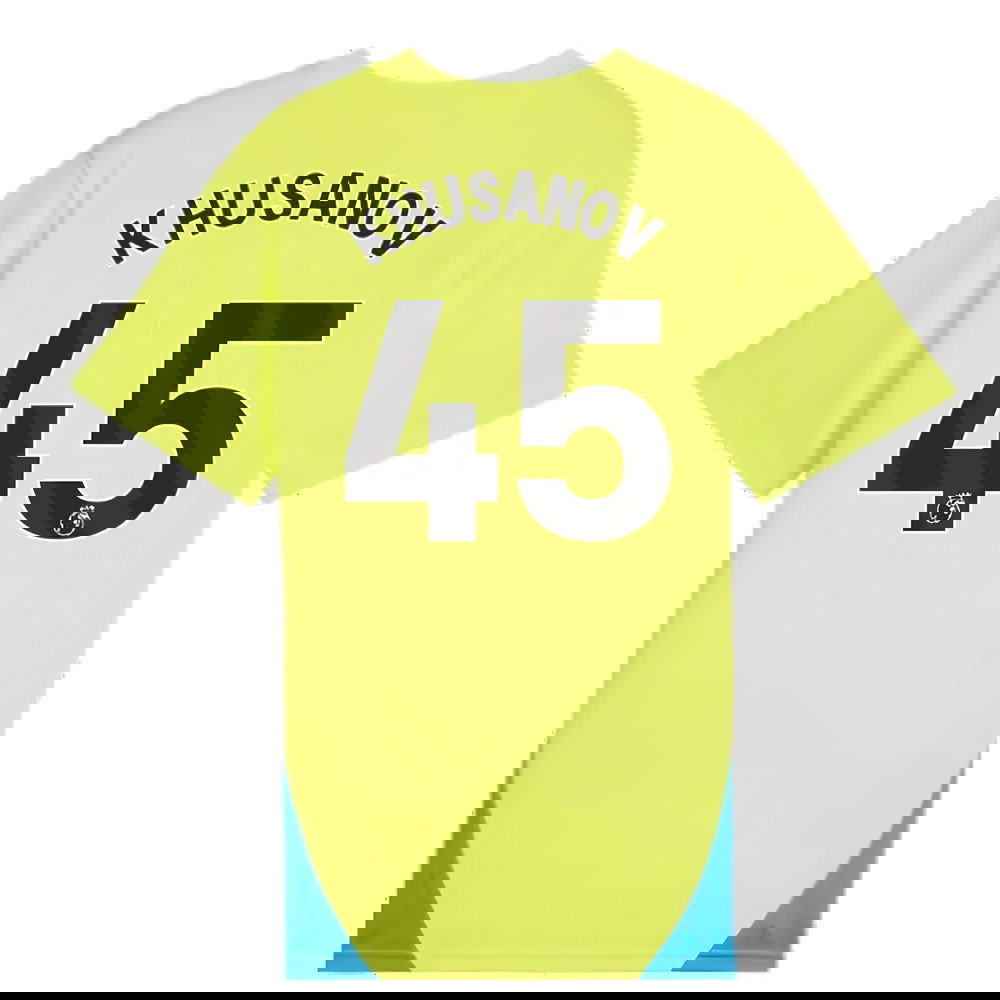 2024-2025 Man City Training Shirt (Yellow Glow) - Kids (Khusanov 45)