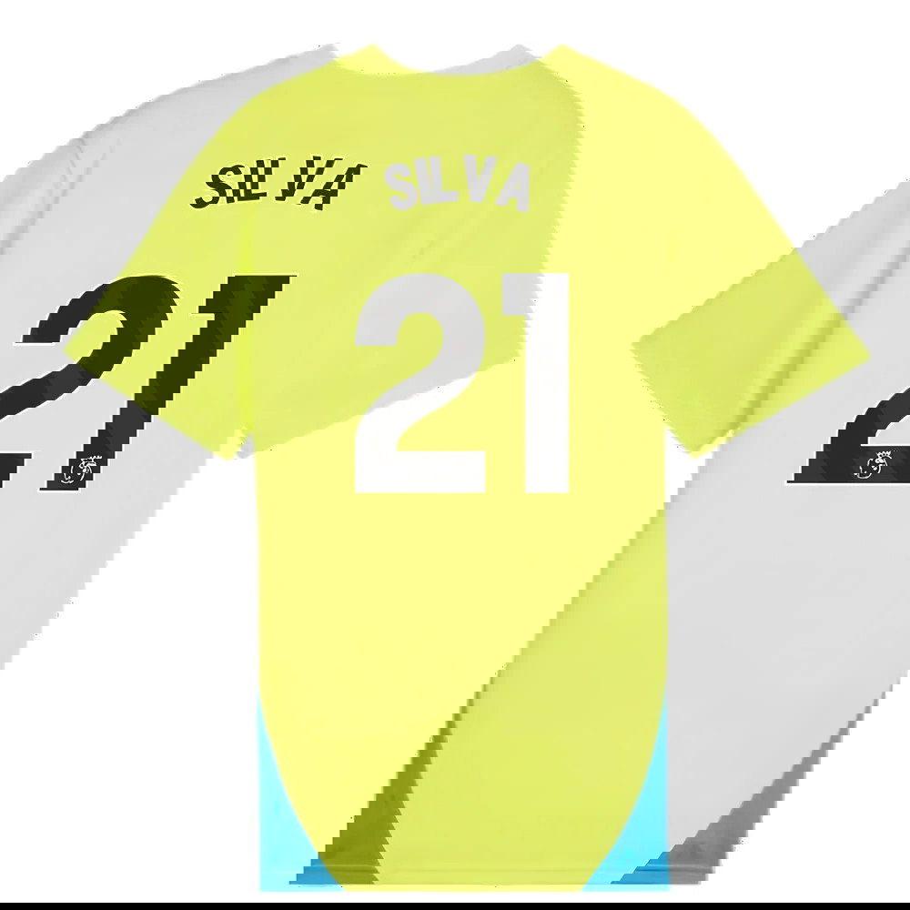 2024-2025 Man City Training Shirt (Yellow Glow) - Kids (Silva 21)