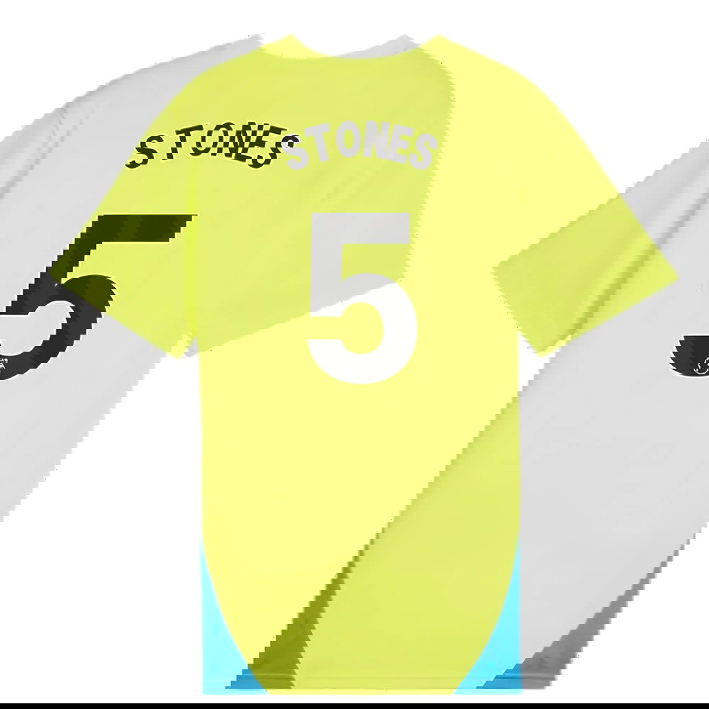 2024-2025 Man City Training Shirt (Yellow Glow) - Kids (Stones 5)