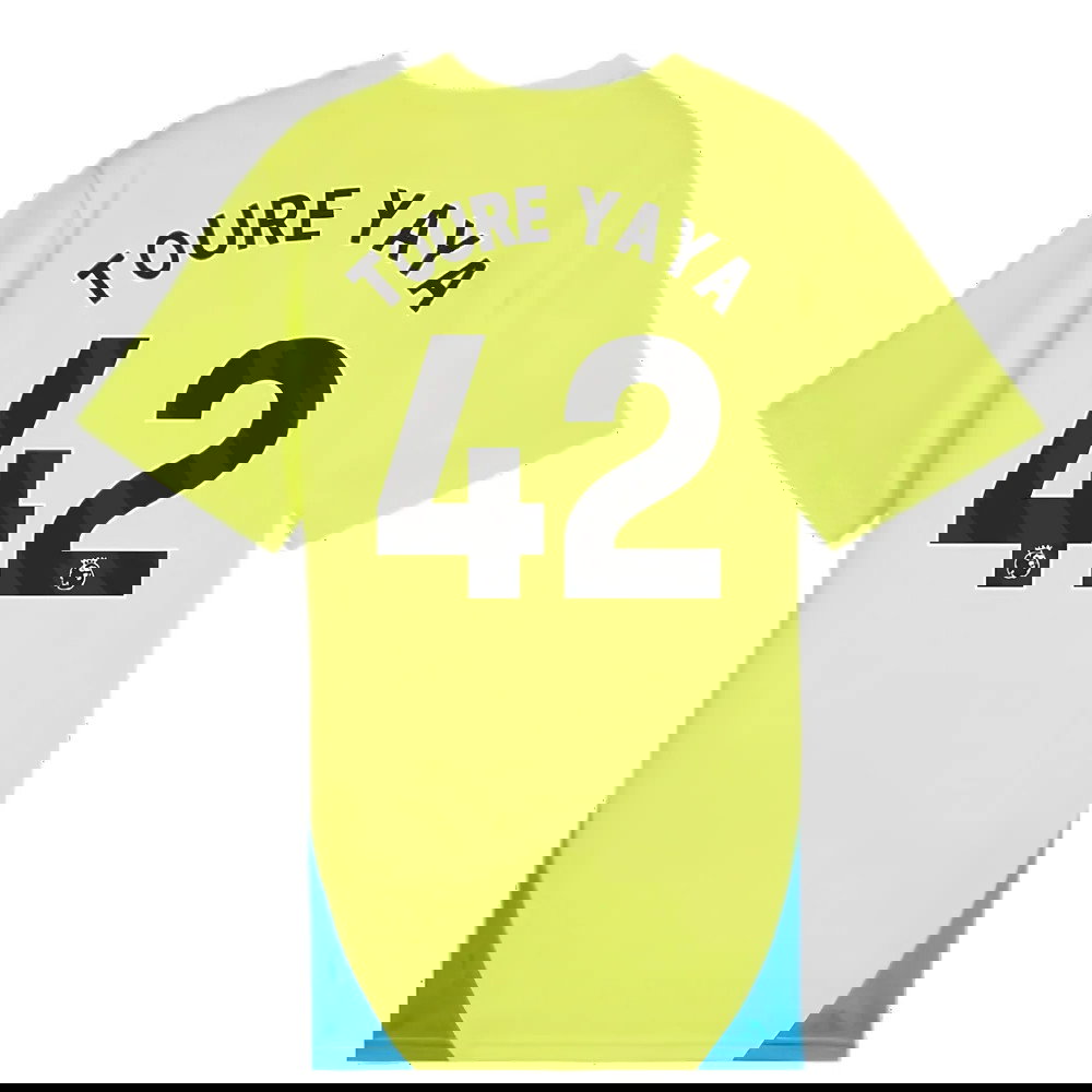 2024-2025 Man City Training Shirt (Yellow Glow) - Kids (Toure Yaya 42)