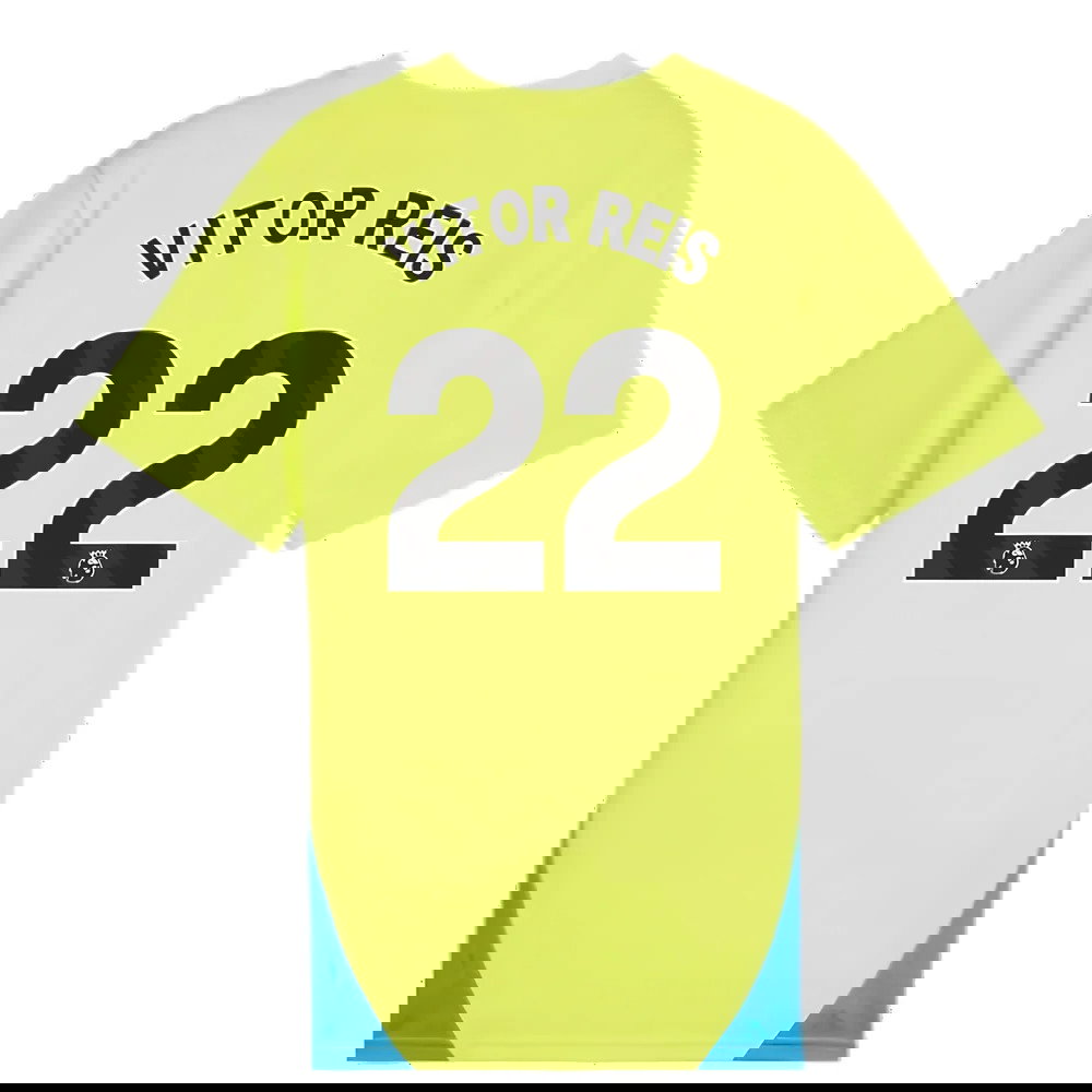 2024-2025 Man City Training Shirt (Yellow Glow) - Kids (Vitor Reis 22)
