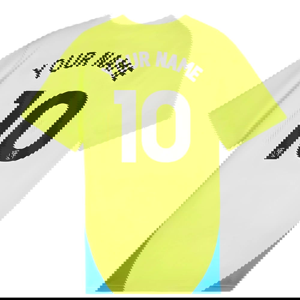 2024-2025 Man City Training Shirt (Yellow Glow) - Kids (Your Name)