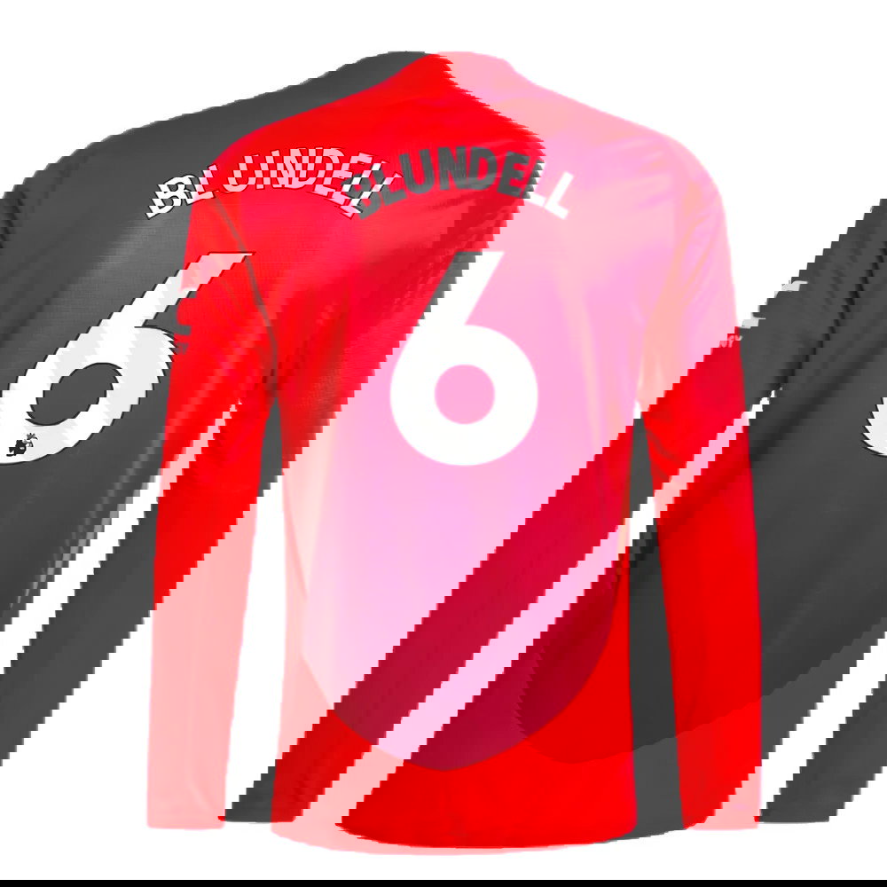 2024-2025 Man Utd Authentic Long Sleeve Home Shirt (Blundell 6)