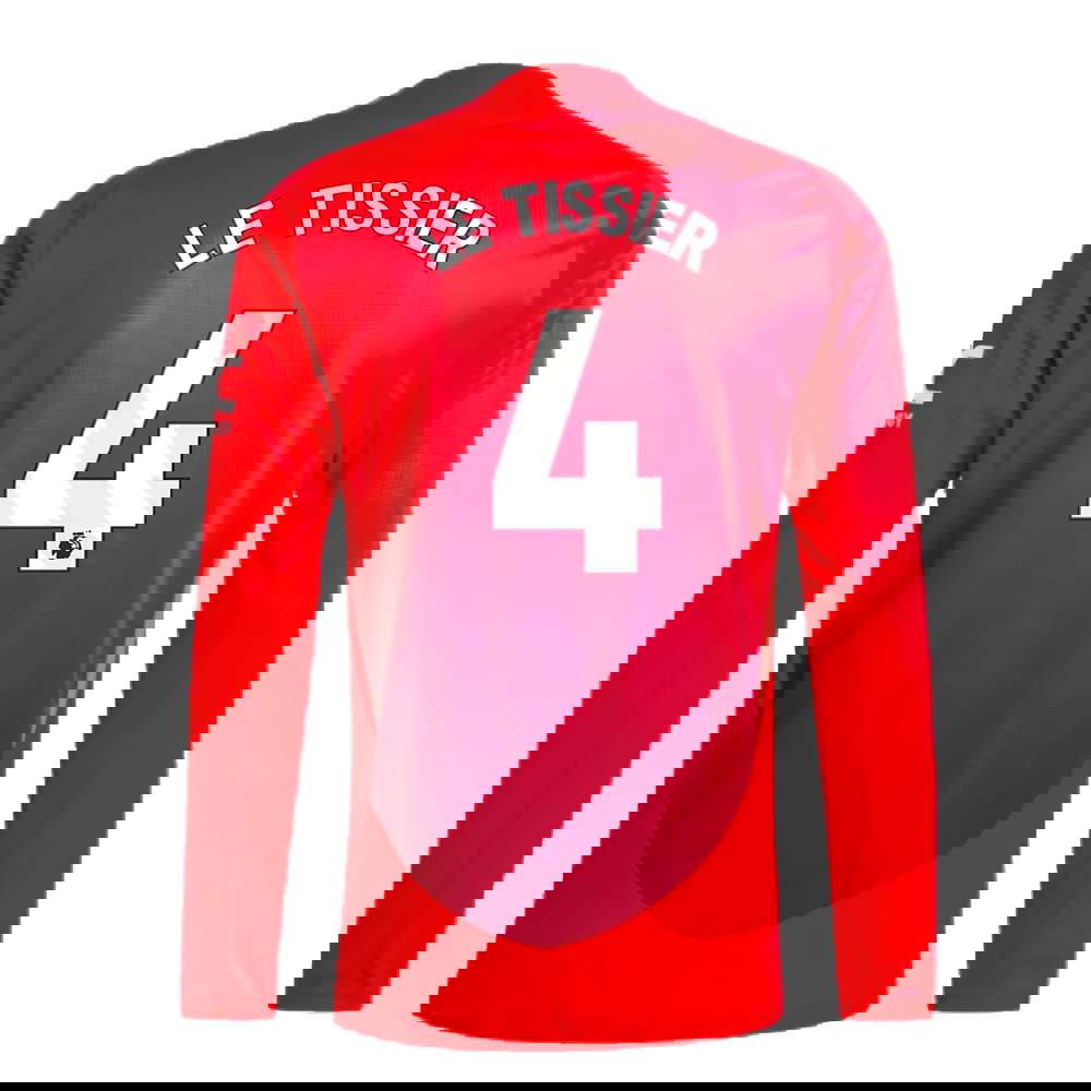 2024-2025 Man Utd Authentic Long Sleeve Home Shirt (Le Tissier 4)