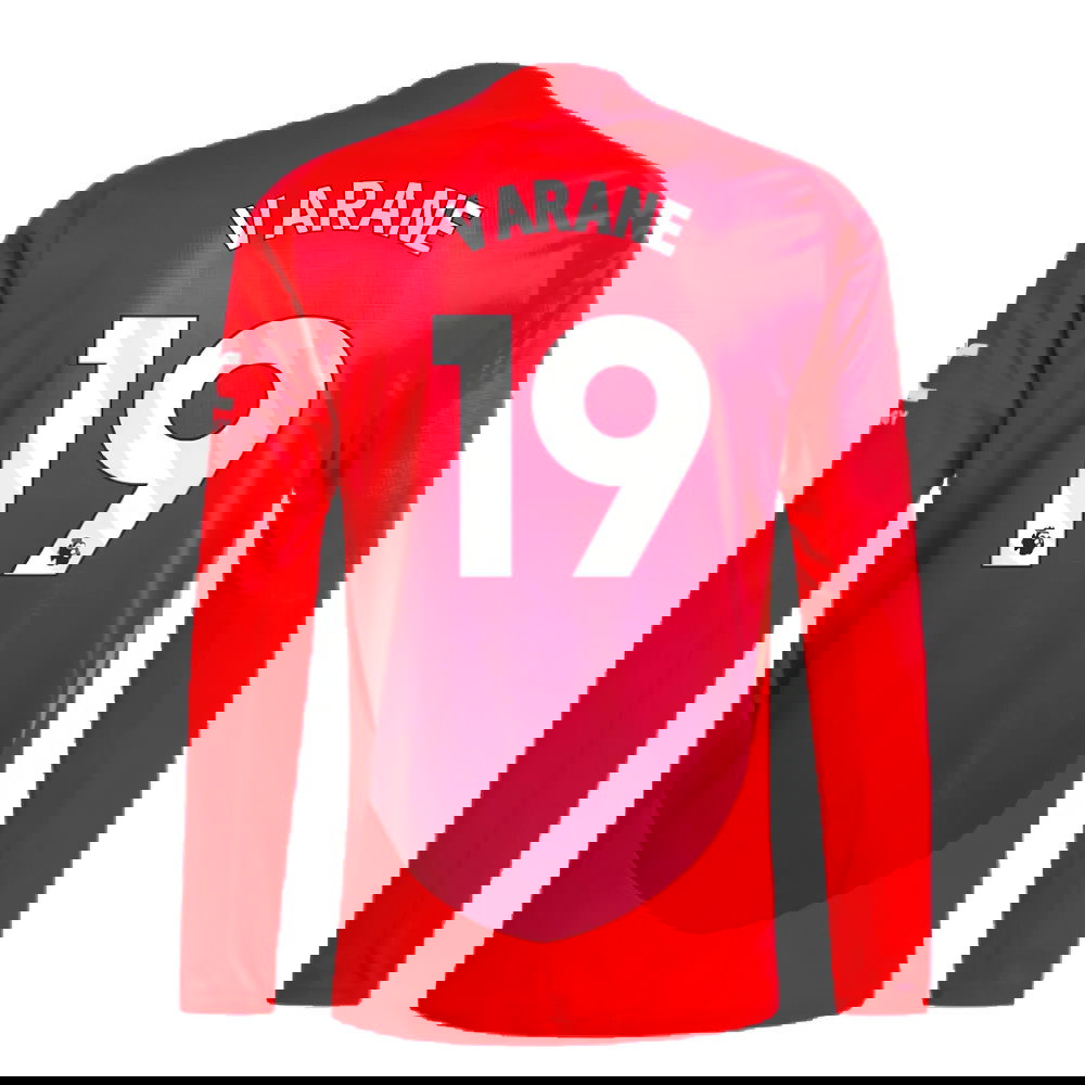 2024-2025 Man Utd Authentic Long Sleeve Home Shirt (Varane 19)