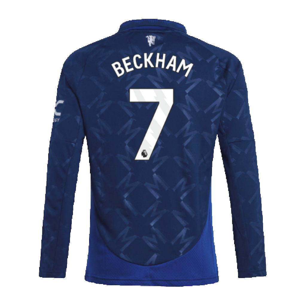 2024-2025 Man Utd Long Sleeve Away Shirt (Kids) (Beckham 7)