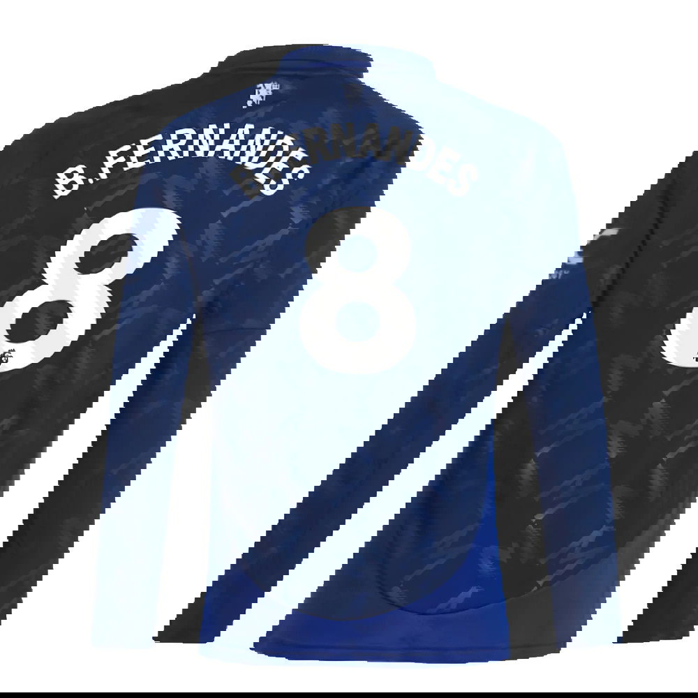 2024-2025 Man Utd Long Sleeve Away Shirt (Kids) (B.Fernandes 8)