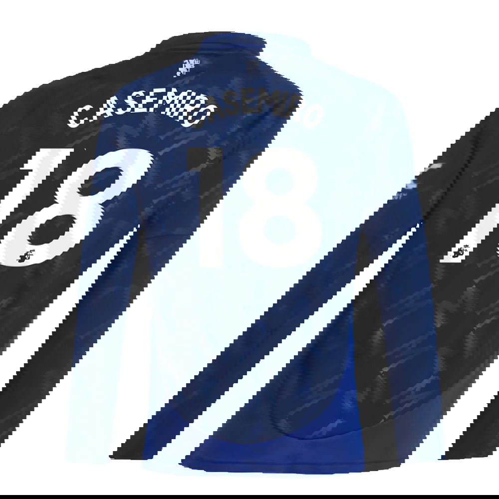 2024-2025 Man Utd Long Sleeve Away Shirt (Kids) (Casemiro 18)