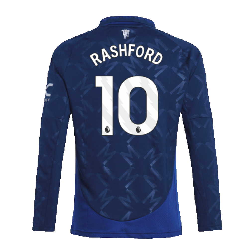 2024-2025 Man Utd Long Sleeve Away Shirt (Kids) (Rashford 10)