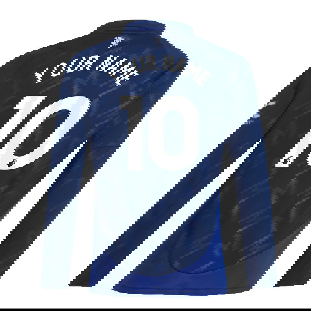 2024-2025 Man Utd Long Sleeve Away Shirt (Kids) (Your Name)