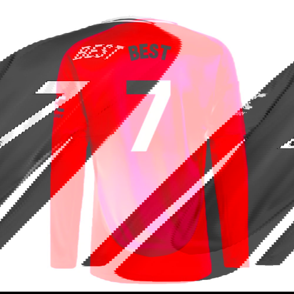 2024-2025 Man Utd Long Sleeve Home Shirt (Best 7)