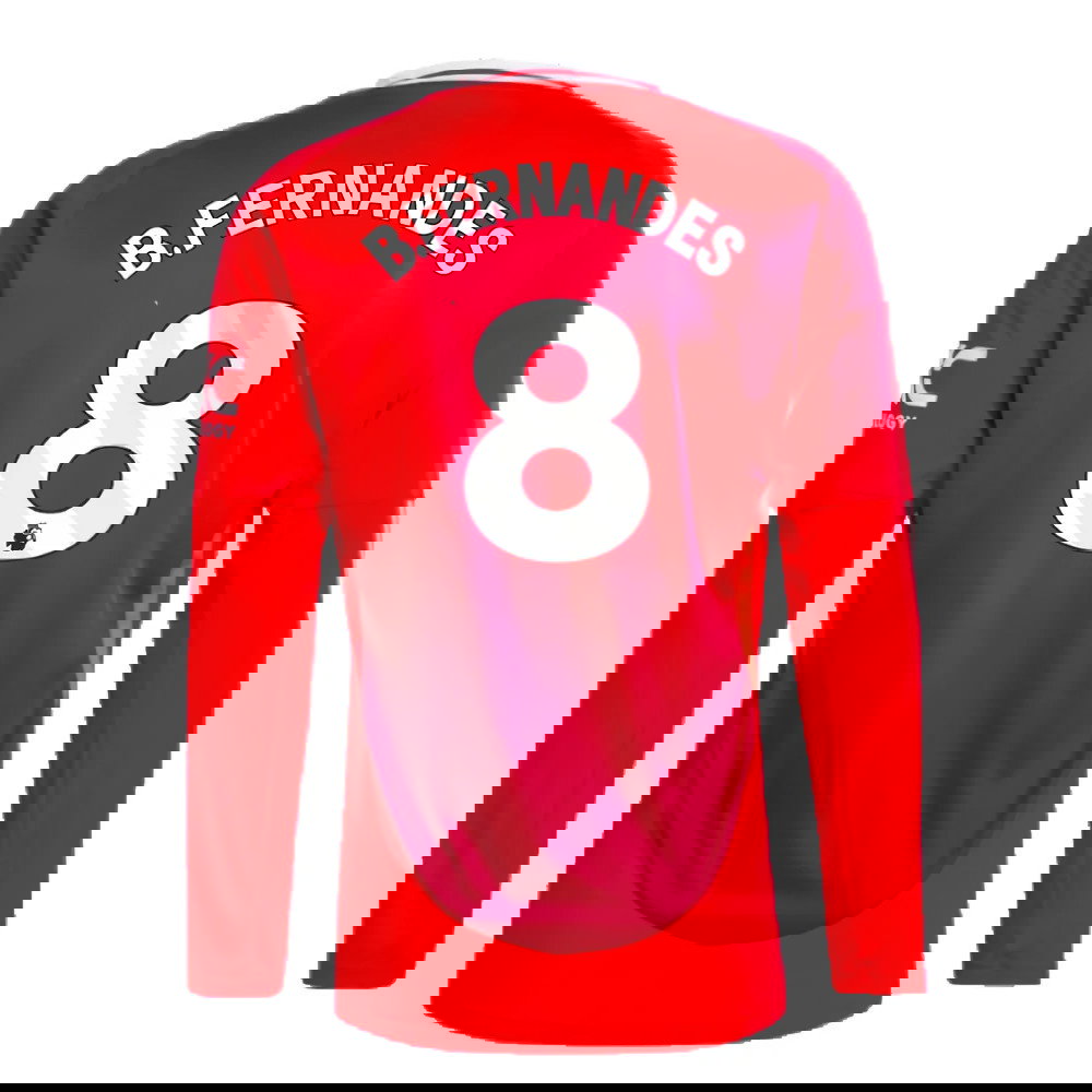 2024-2025 Man Utd Long Sleeve Home Shirt (B.Fernandes 8)