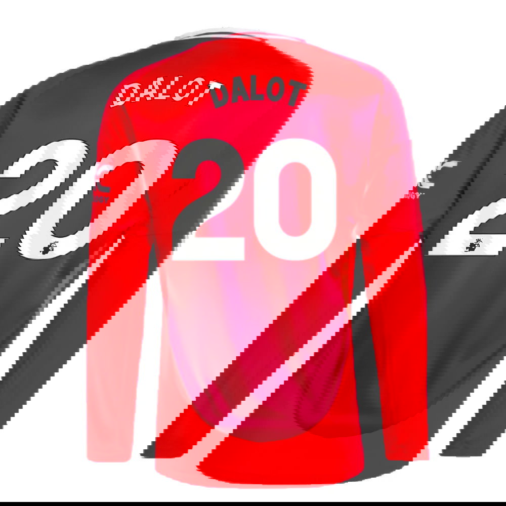 2024-2025 Man Utd Long Sleeve Home Shirt (Dalot 20)