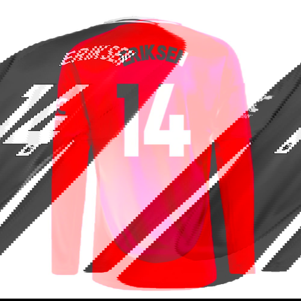 2024-2025 Man Utd Long Sleeve Home Shirt (Eriksen 14)