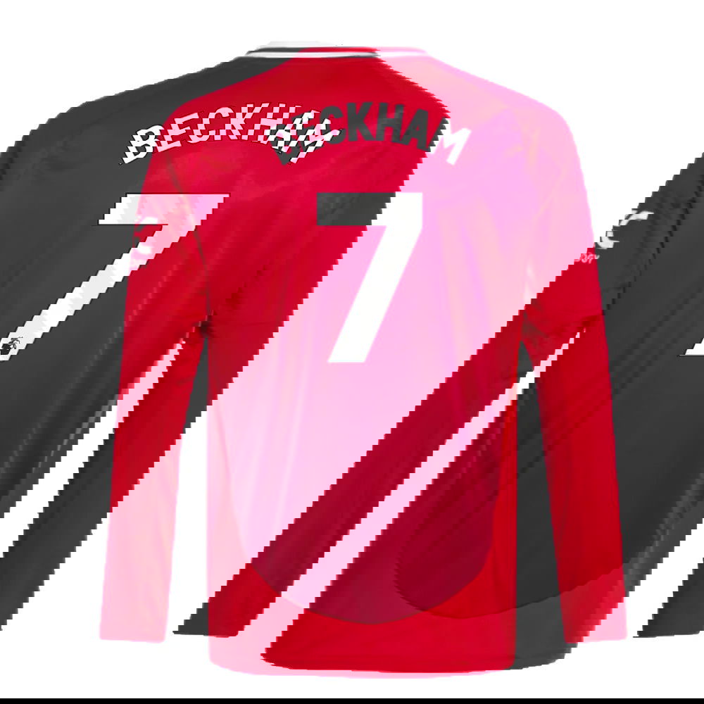 2024-2025 Man Utd Long Sleeve Home Shirt (Kids) (Beckham 7)