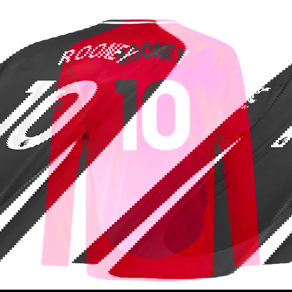 2024-2025 Man Utd Long Sleeve Home Shirt (Kids) (Rooney 10)