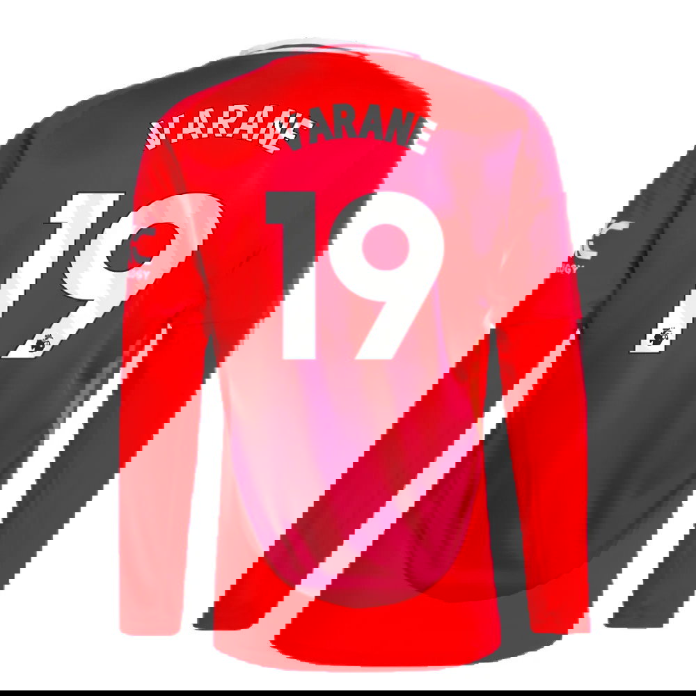 2024-2025 Man Utd Long Sleeve Home Shirt (Varane 19)