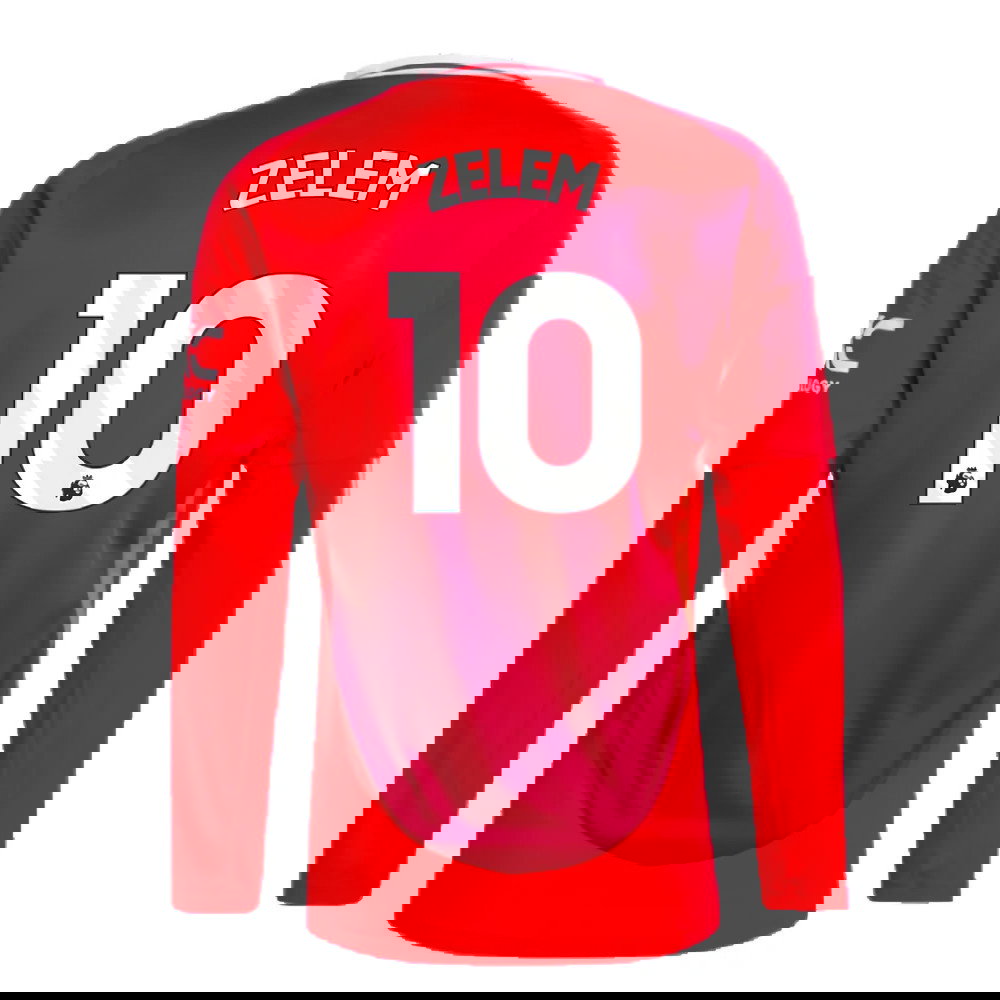 2024-2025 Man Utd Long Sleeve Home Shirt (Zelem 10)