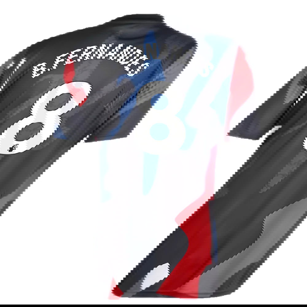 2024-2025 Man Utd Pre-Match Jersey (Black) (B.Fernandes 8)