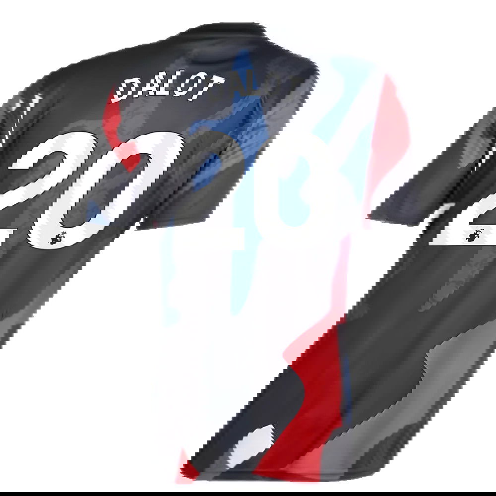 2024-2025 Man Utd Pre-Match Jersey (Black) (Dalot 20)