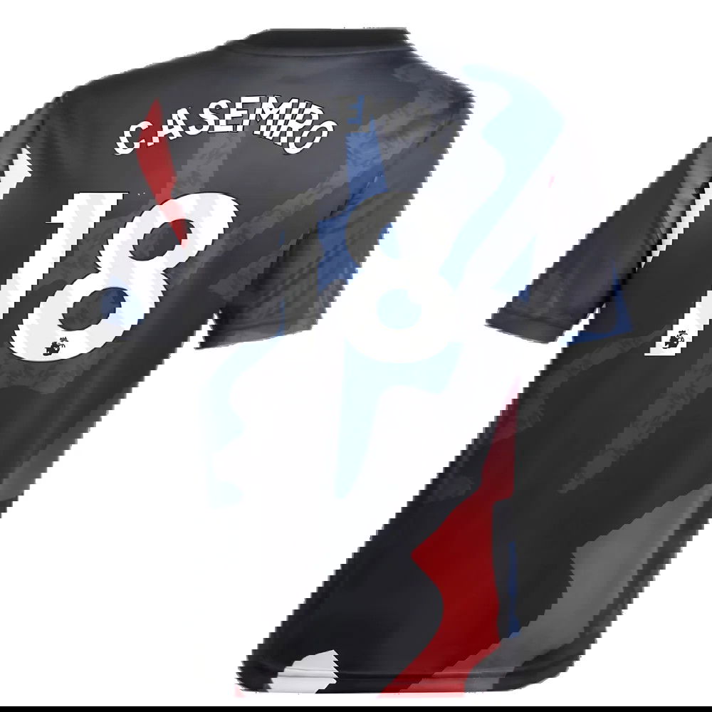 2024-2025 Man Utd Pre-Match Jersey (Black) - Kids (Casemiro 18)